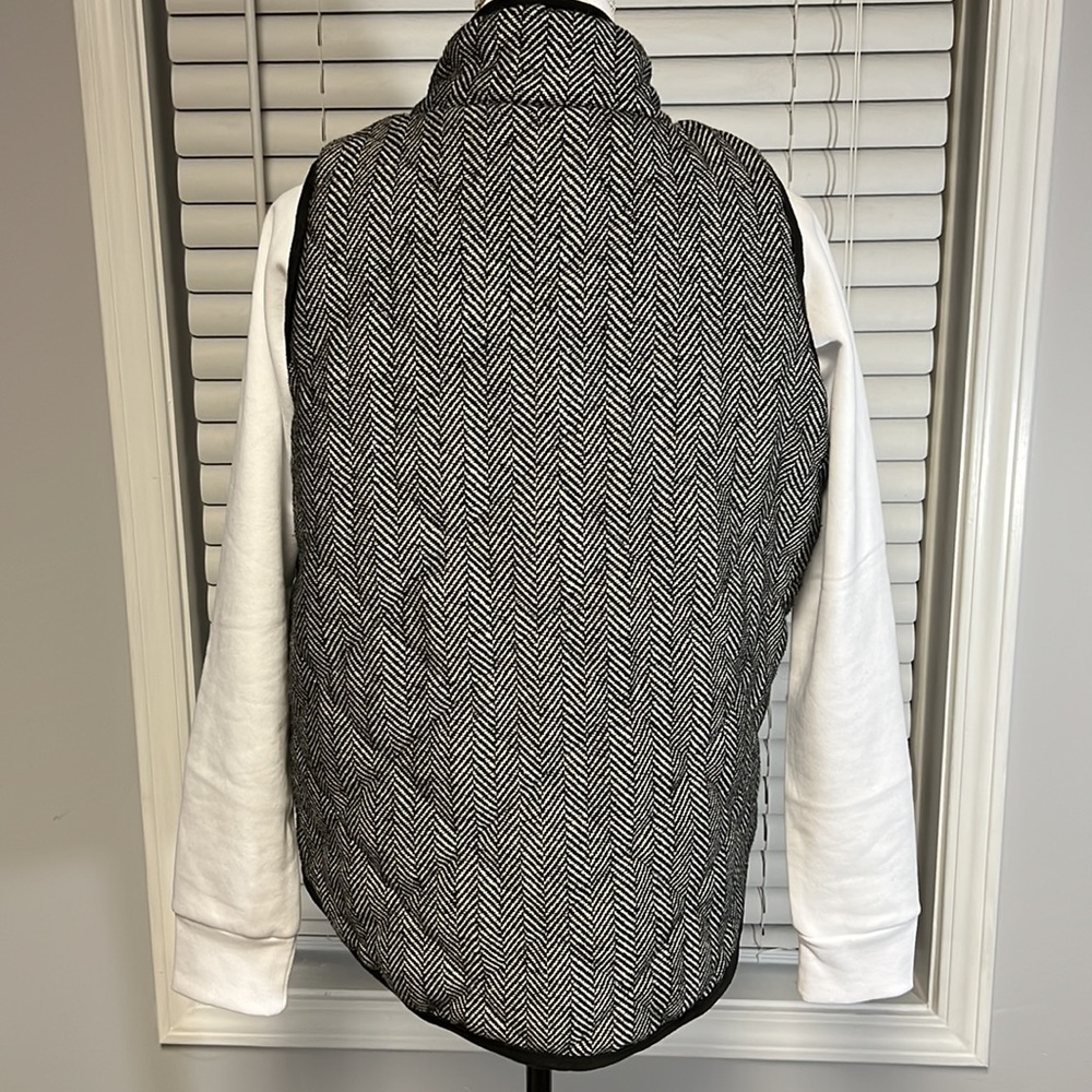 E2 Clothing Herringbone Black And White Puffer Best Size Large View 4